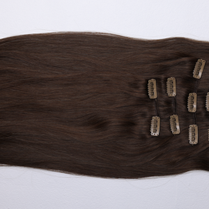 KM HAIR 5pc Clip-In Extensions - Luxor (Brown) - Image 2